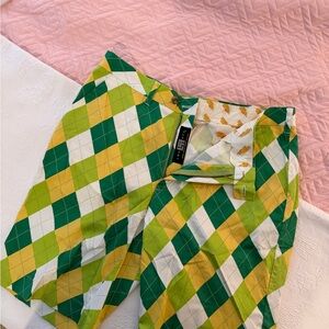 Loudmouth Vibrant Green and Yellow Argyle Men’s shorts